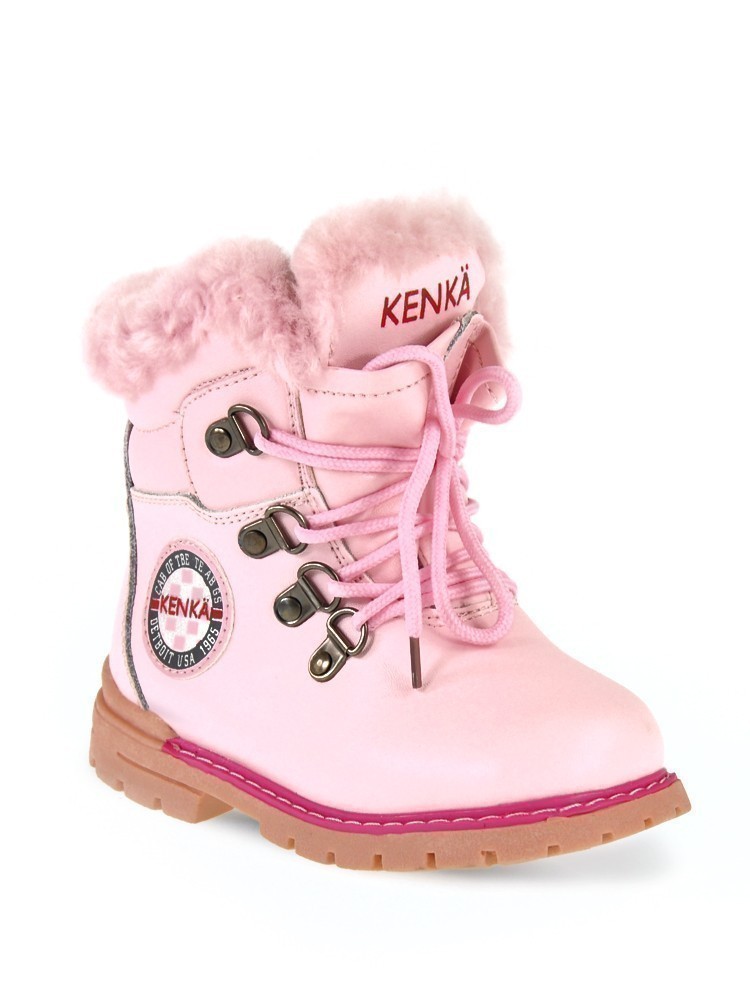 DMD-205-83-pink "KENKA" Ботинки зимние дев иск.мех